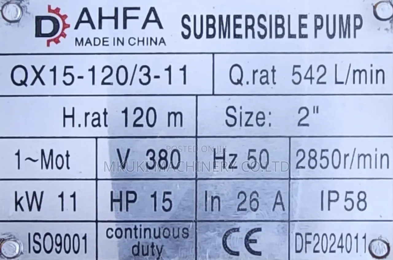 Sewage Submasable Pump 15hp Three Phase