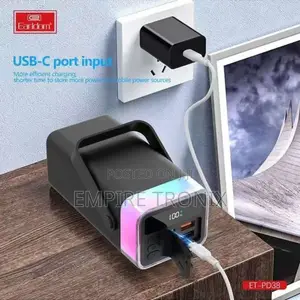 Earldom ET-PD38 Power Bank 40000mah, Black