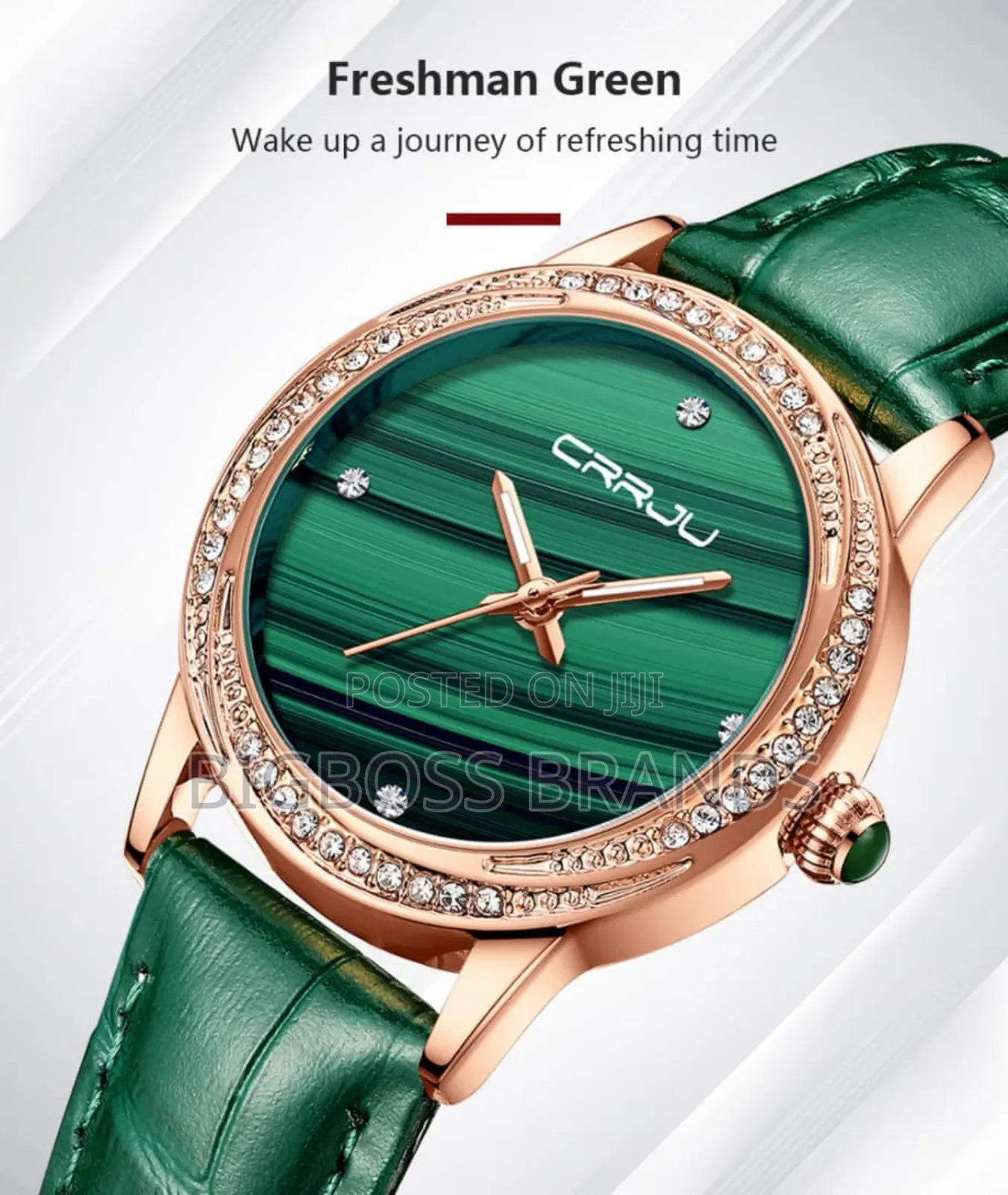 Crrju Ladies Watches Leather Strap