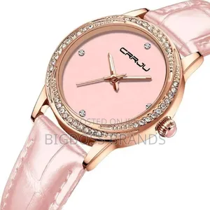 Crrju Ladies Watches Leather Strap