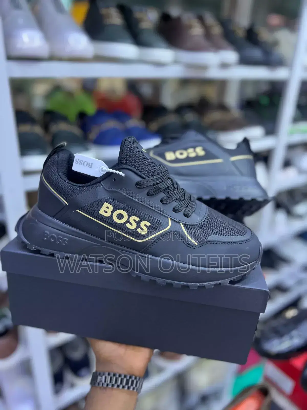 Sneakers Mpya Za Ngozi Za Boss