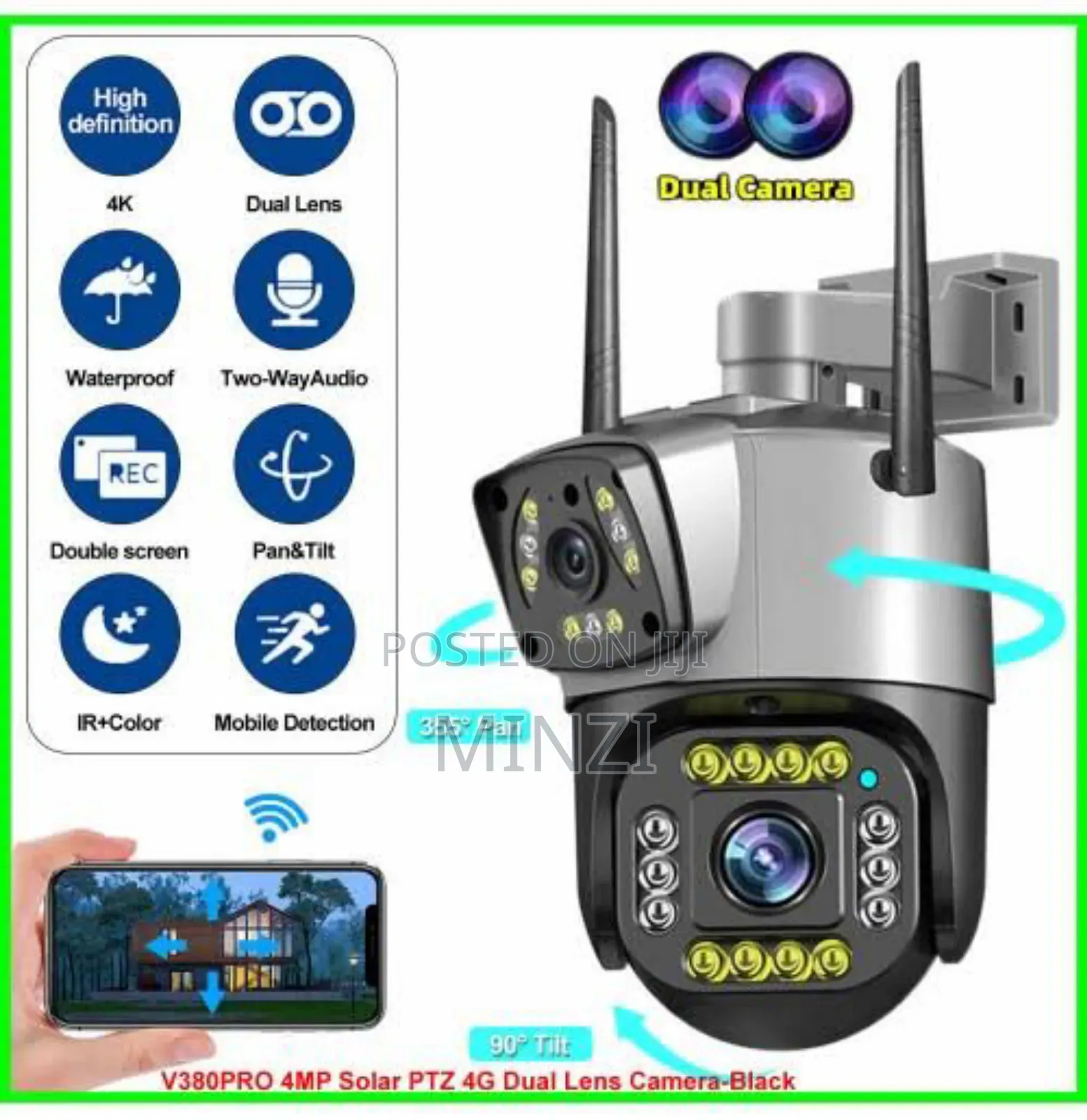 Double Lens Security Camera