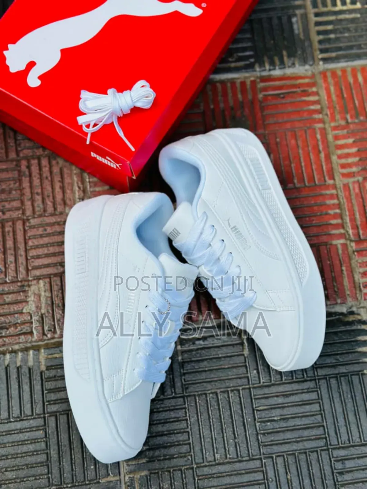 Men's Sneakers Puma White Pure Leather