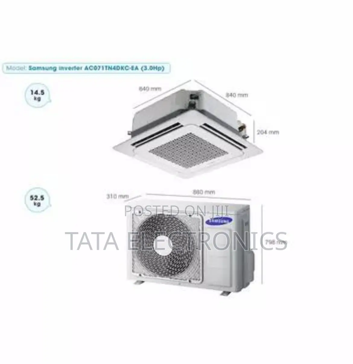 Samsung 18000BTU Wind-Free Cassette Air Conditioner