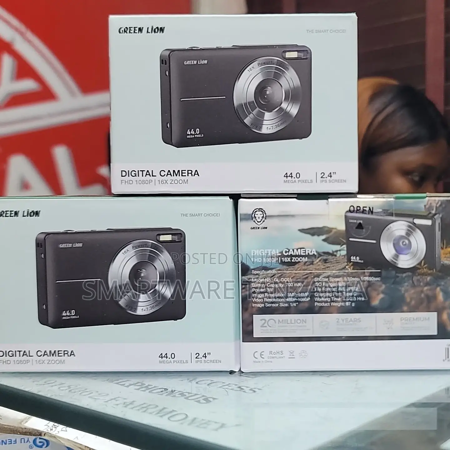 Digital Camera, 1080p Hd Pocket Camera, 2.4 Inch Ips Screen