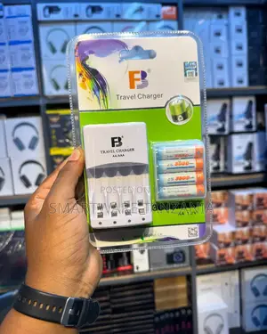 Charger With Rechargeable Aa Batteries (3000mah, Pieces)