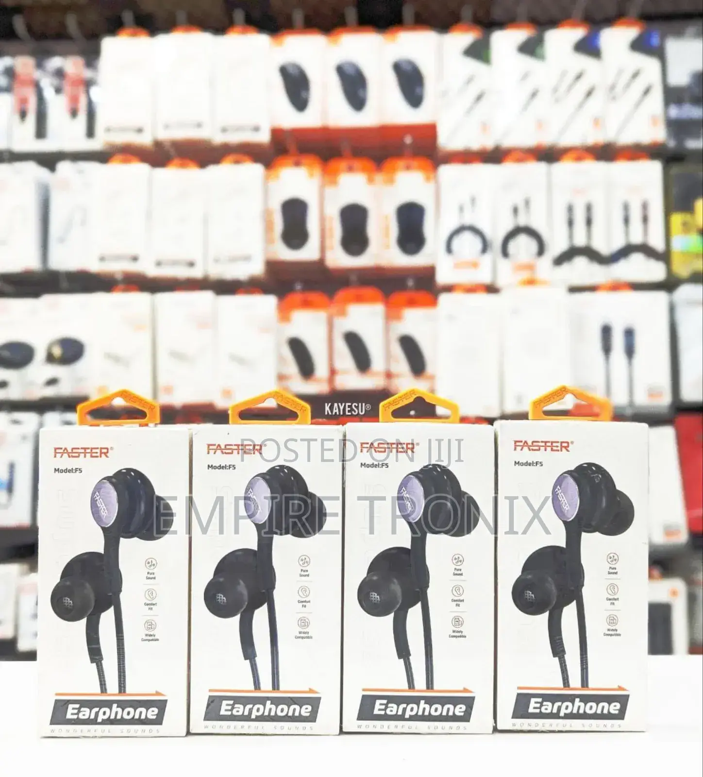 FASTER F5 Super Bass Earphones 3.5mm Jack Noise Cancellation