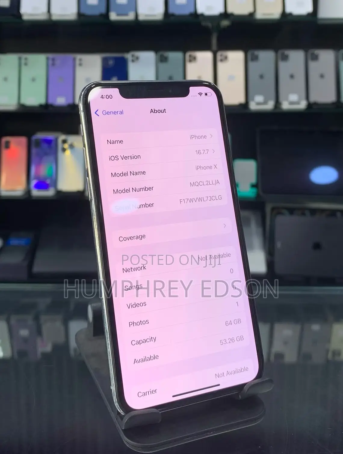 Apple iPhone X 64 GB Silver