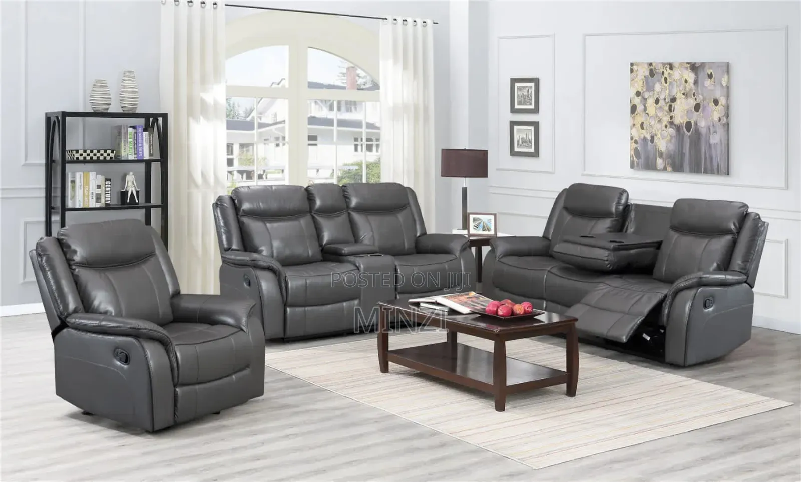 Sofa Set Leather. (3:2:1)