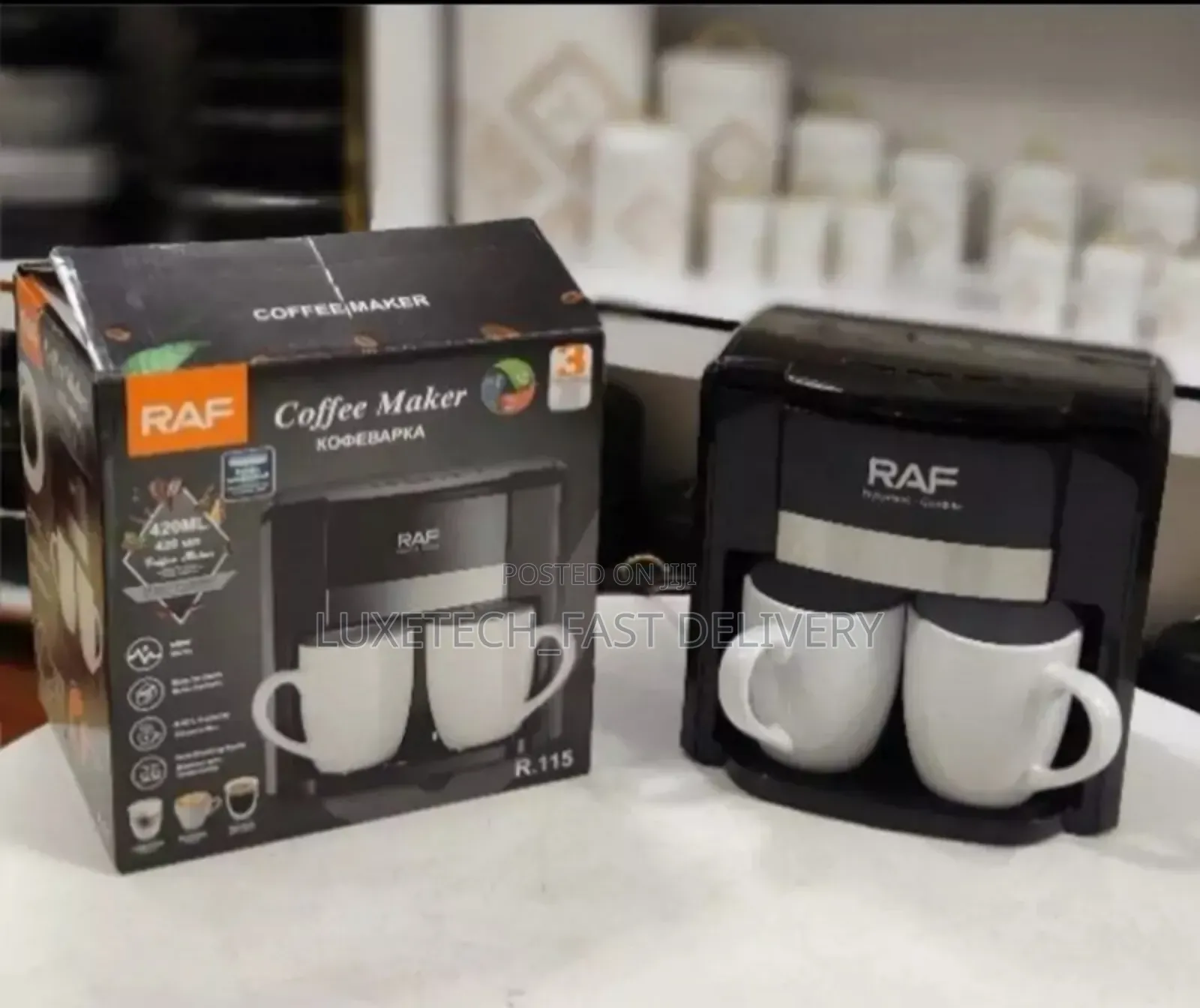 RAF Mini 2 Cups 420ML Hot Plate Drip Electric Coffee Maker