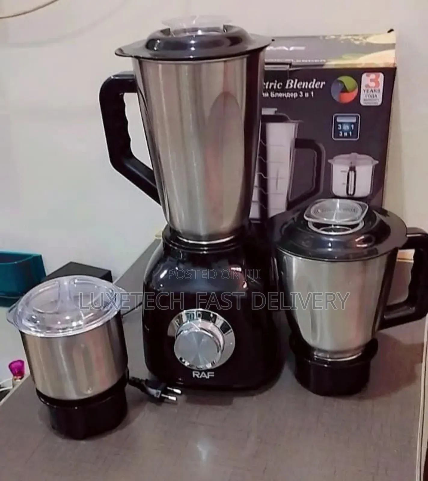 RAF 3-in-1 Electric Blender, Chopper and Grinder