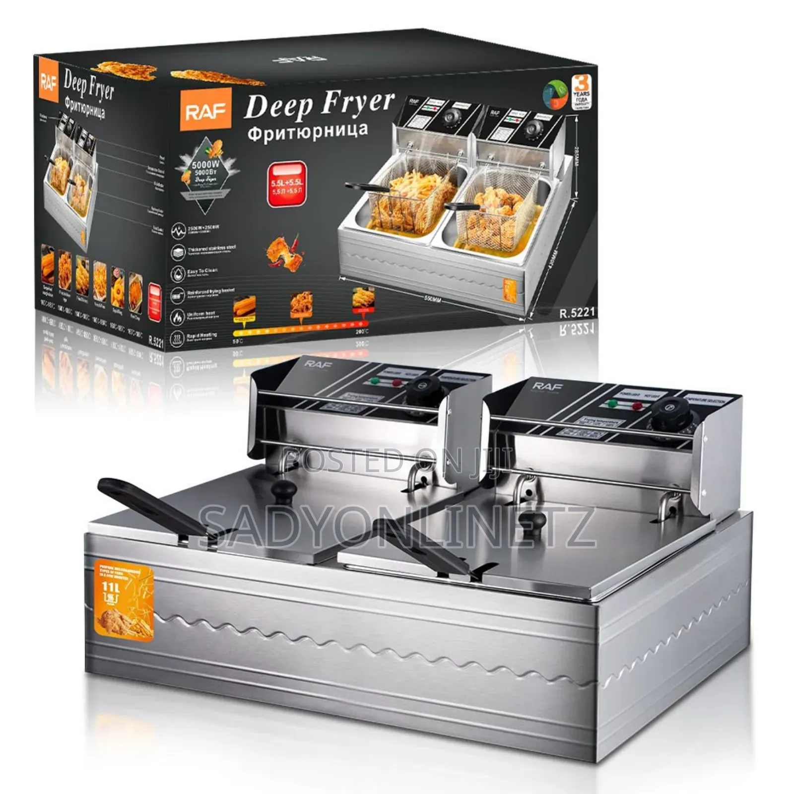 Double Deep Fryer 6+6l