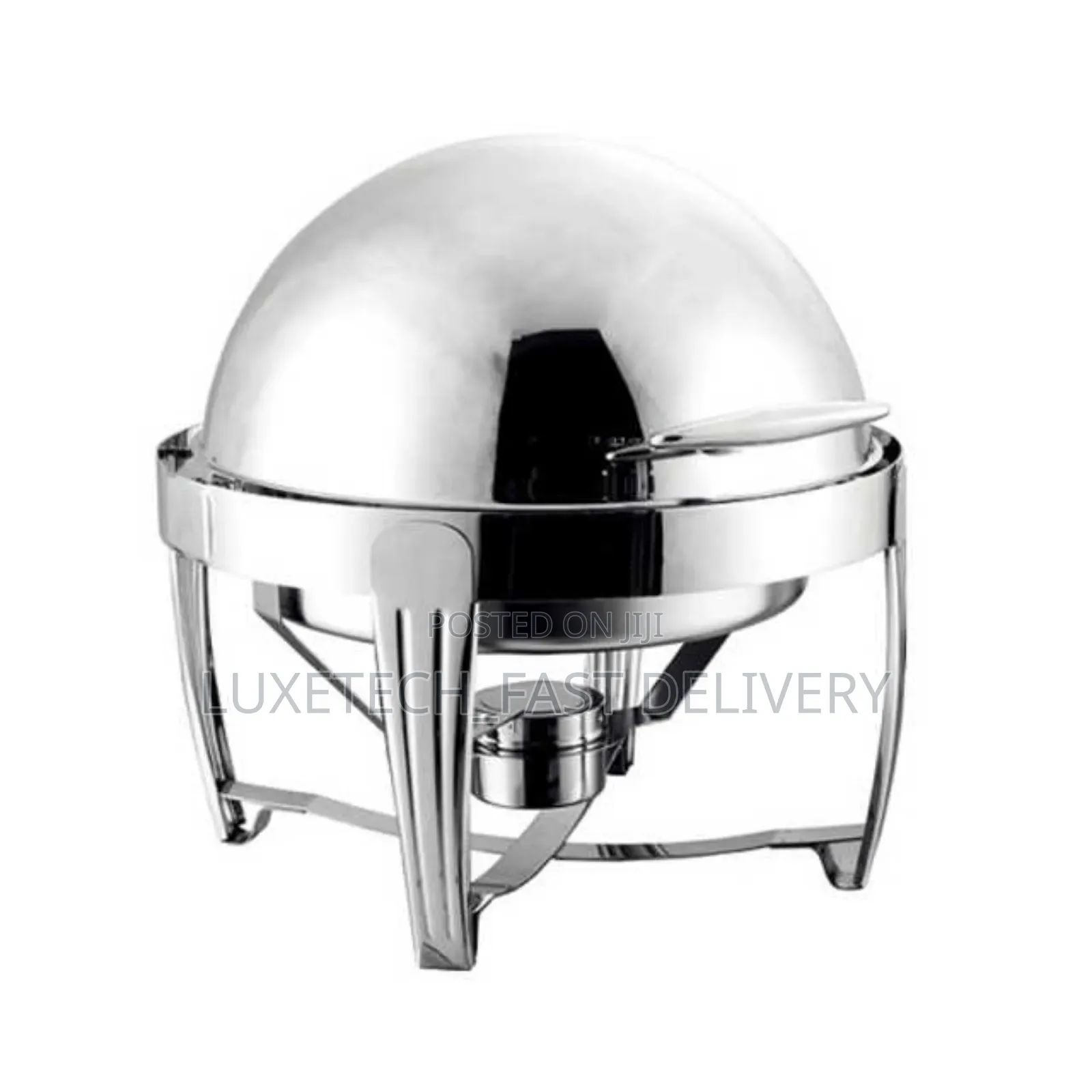 Roll Top Round Stainless Steel Buffet Server Chafing Dish 6L