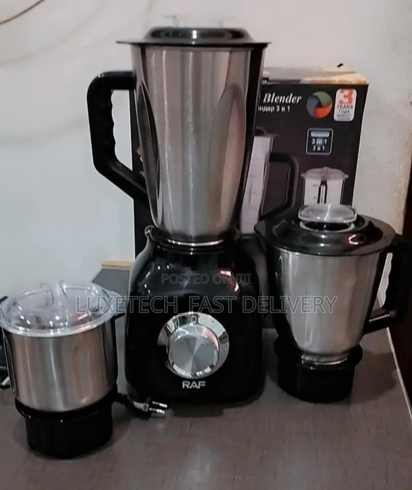 RAF Multifunction 3 in 1 Stainless Steel Smoothie Blender