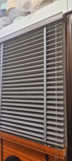 Wooden Blind Shade Gray