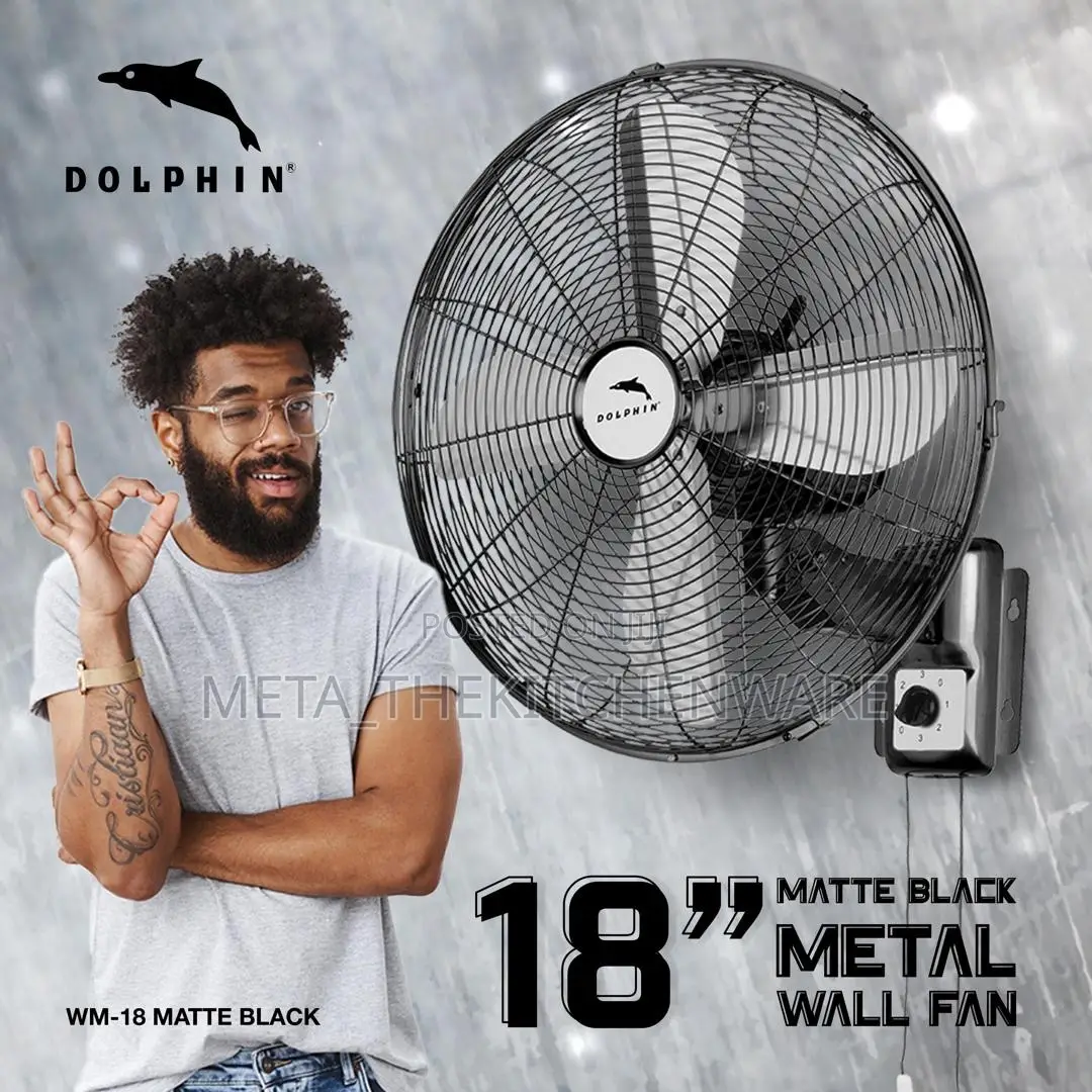 Dolphin Metal Wall Fan Size 18