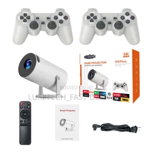 X10 Plus 2-in-1 Smart Projector With Classic Retro Games and 2 Pads