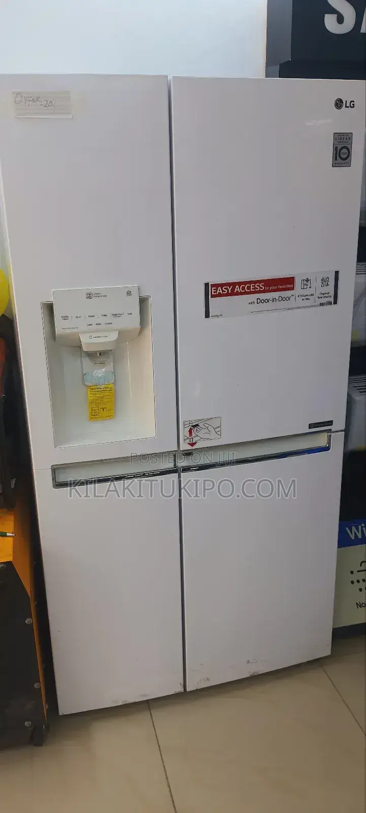 White LG Refrigerator 641L Leniar Inverter Door in Door