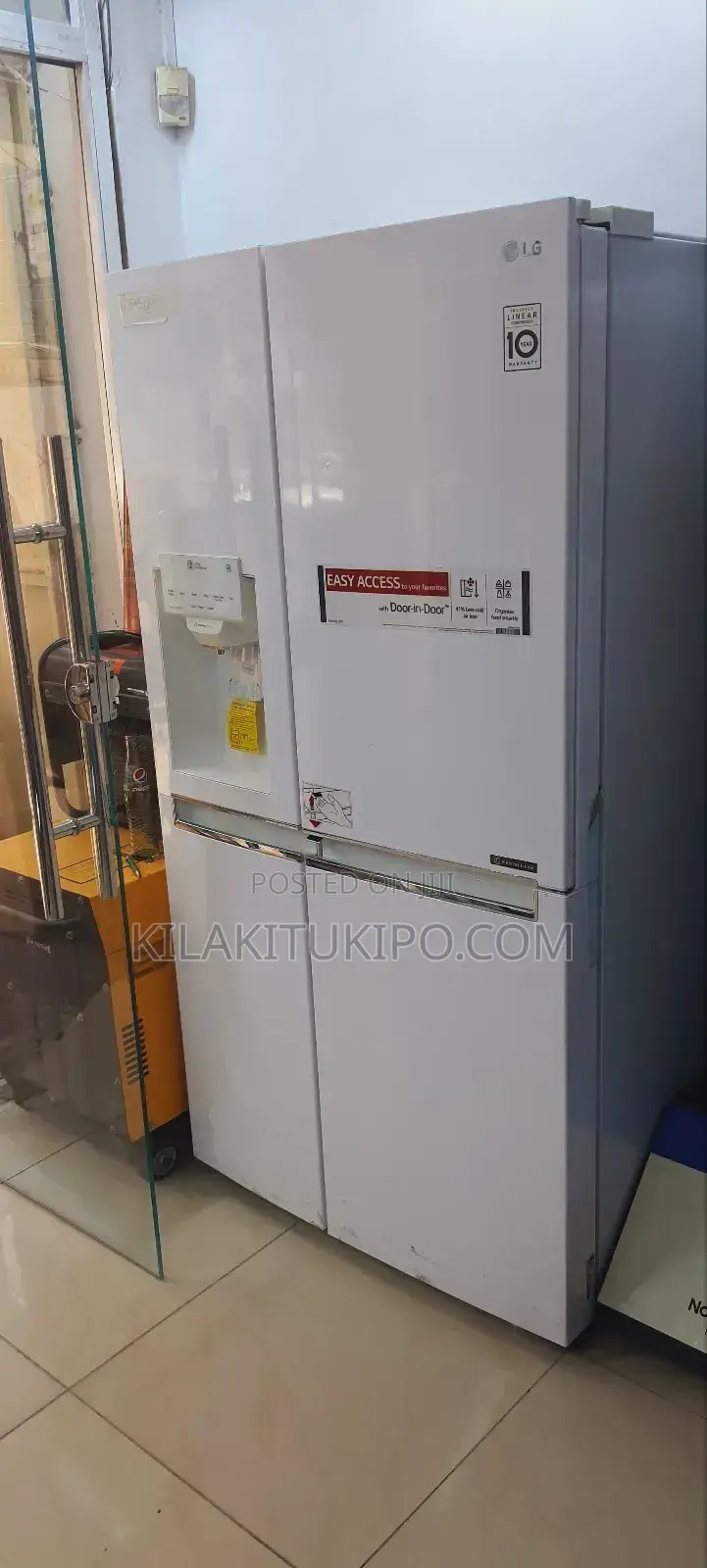 White LG Refrigerator 641L Leniar Inverter Door in Door