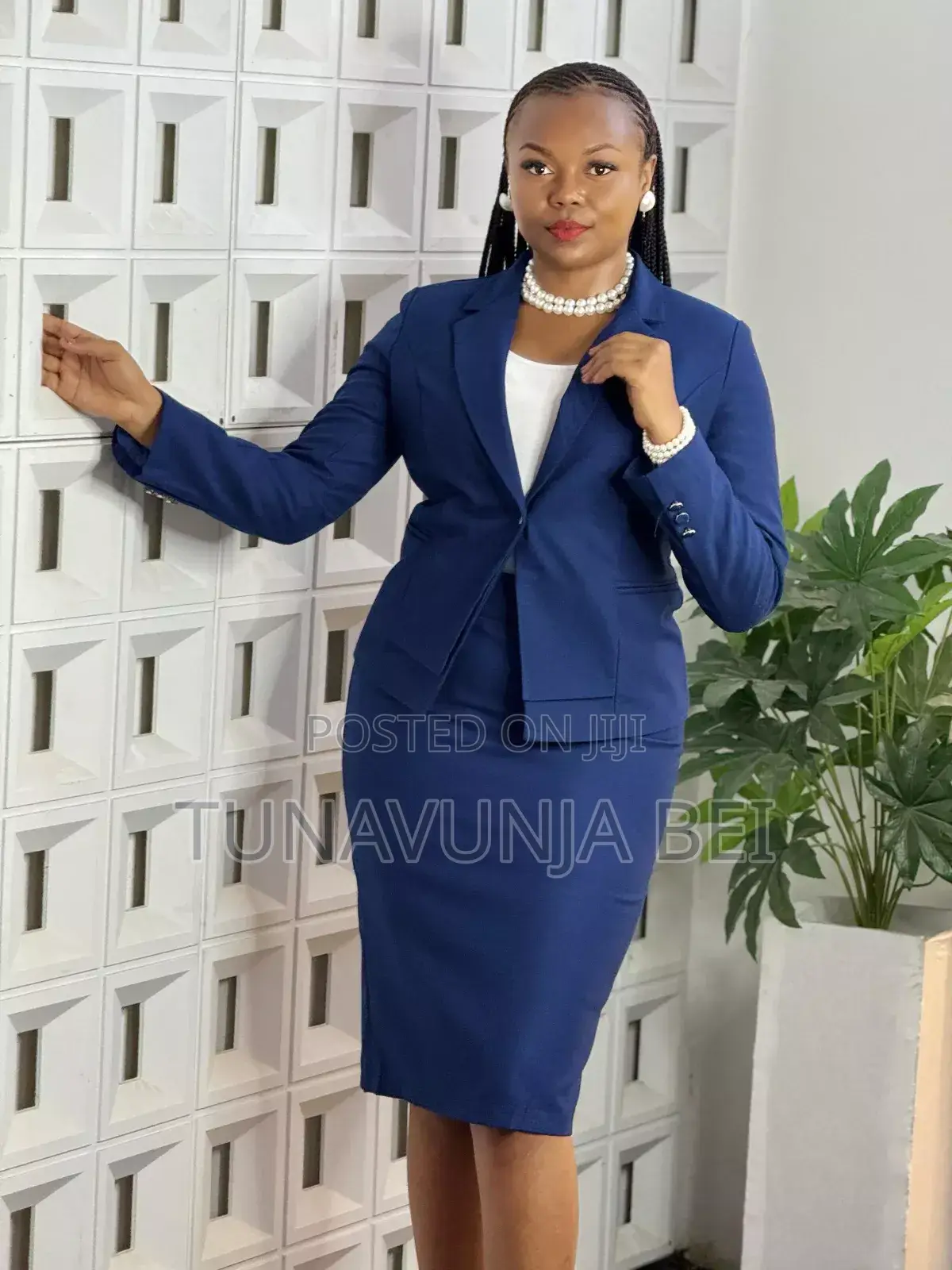 Ladies Suit Navy Blue