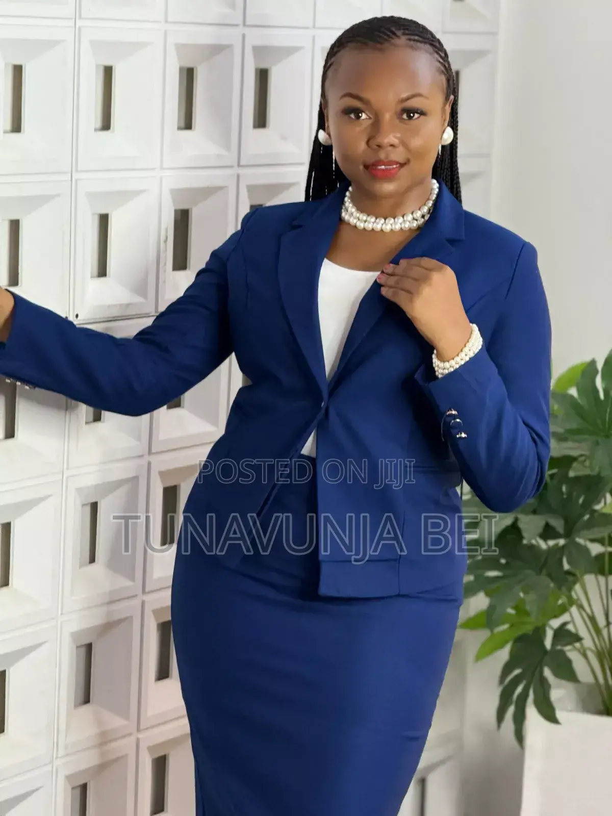 Ladies Suit Navy Blue