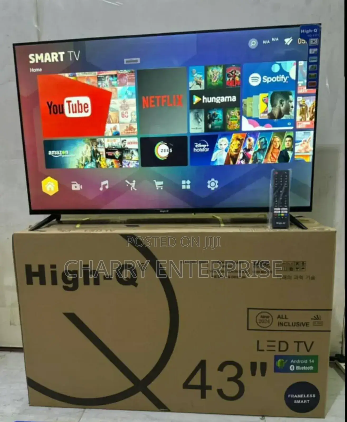 High - Q 43 SMART FRAMELESS Tv With Bluetooth