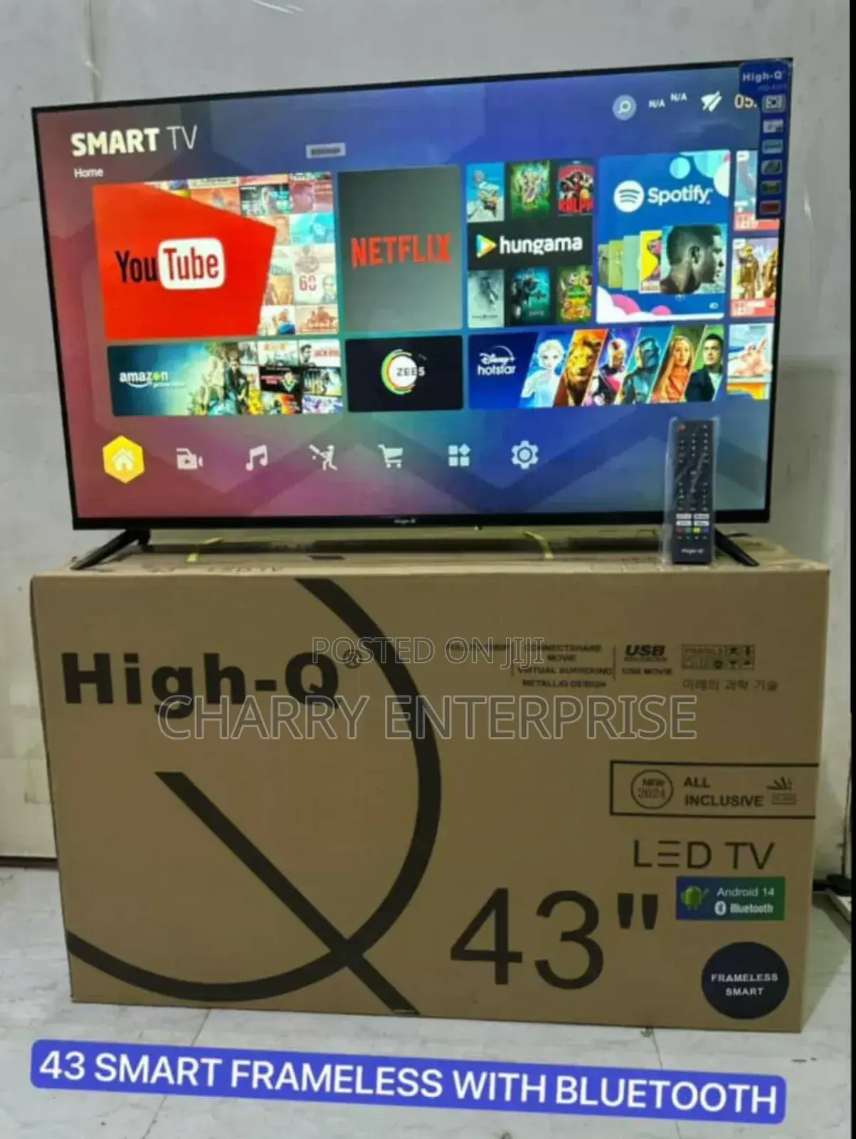 High - Q 43 SMART FRAMELESS Tv With Bluetooth