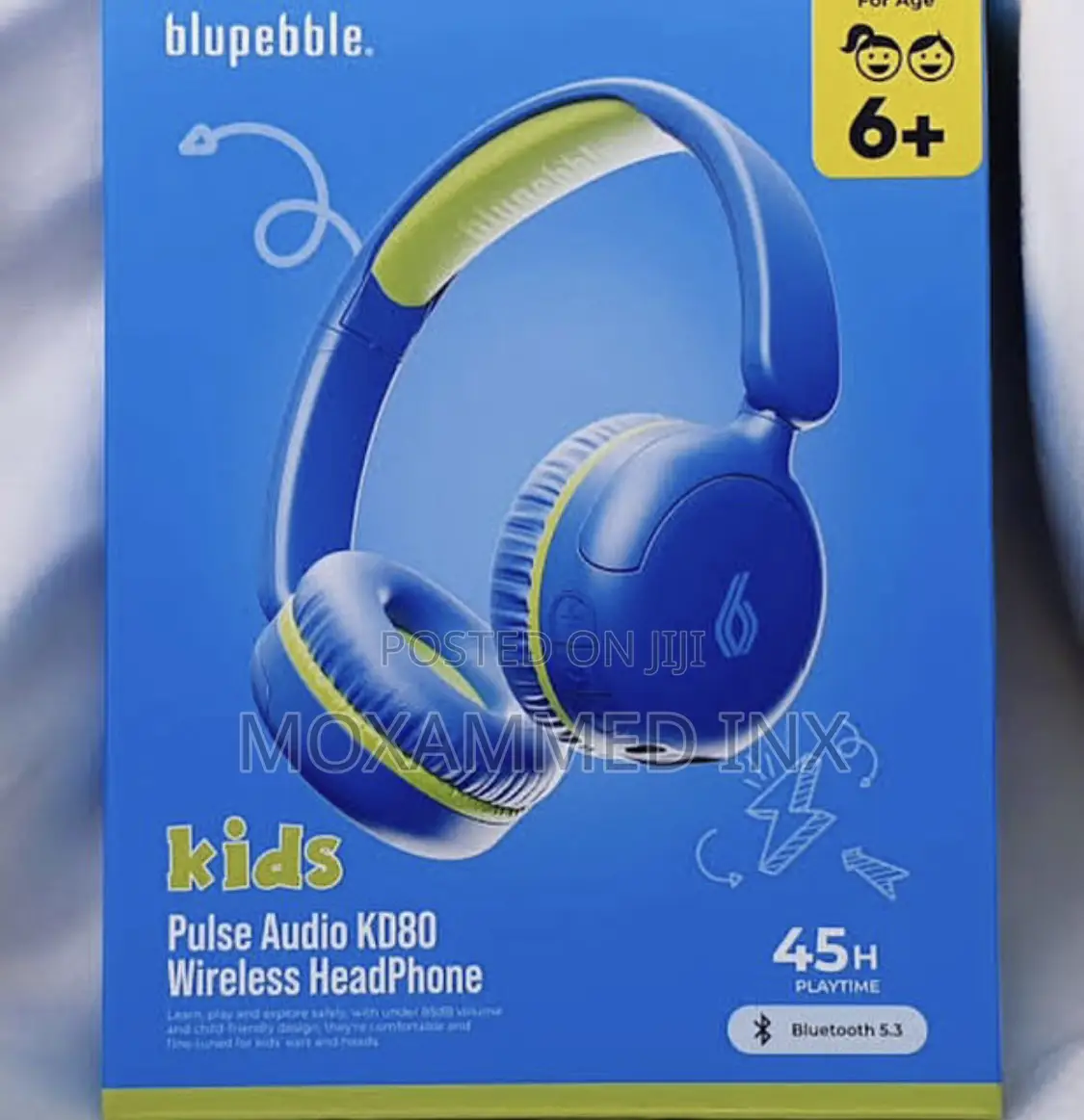 Bluepebble KD80 Kids Wireless Headphones Blue