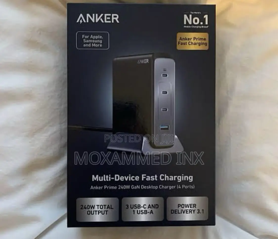 Anker A2342211 Prime 240w Gan Desktop Charger 4ports 1xu