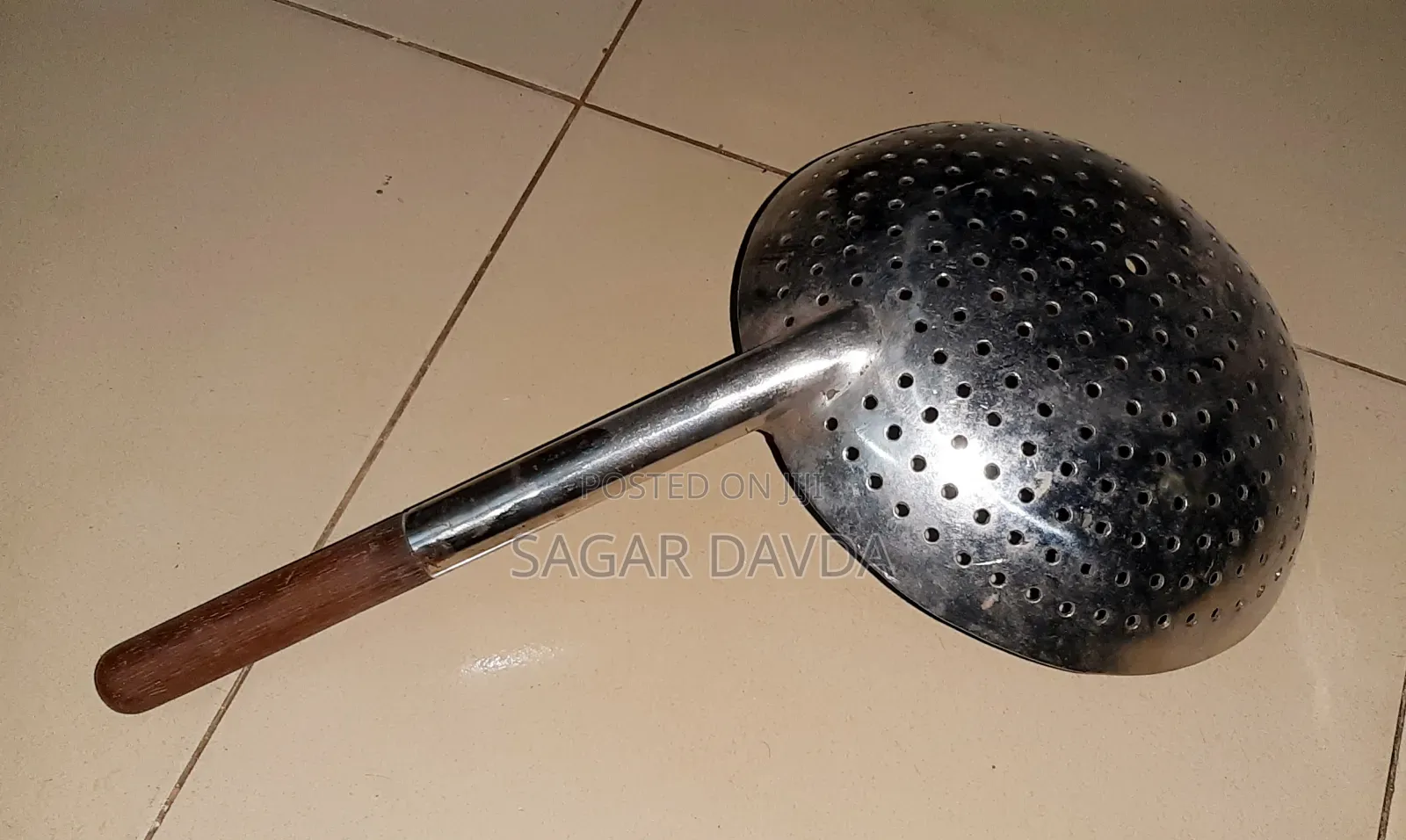 Skimmer/Strainer With Wooden Handle (Heavy Duty)