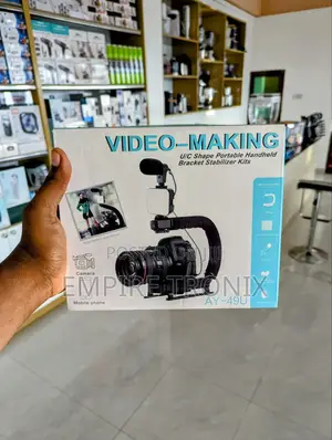 Video Making Kit C-Shape With Microphone LED Light AY-49U