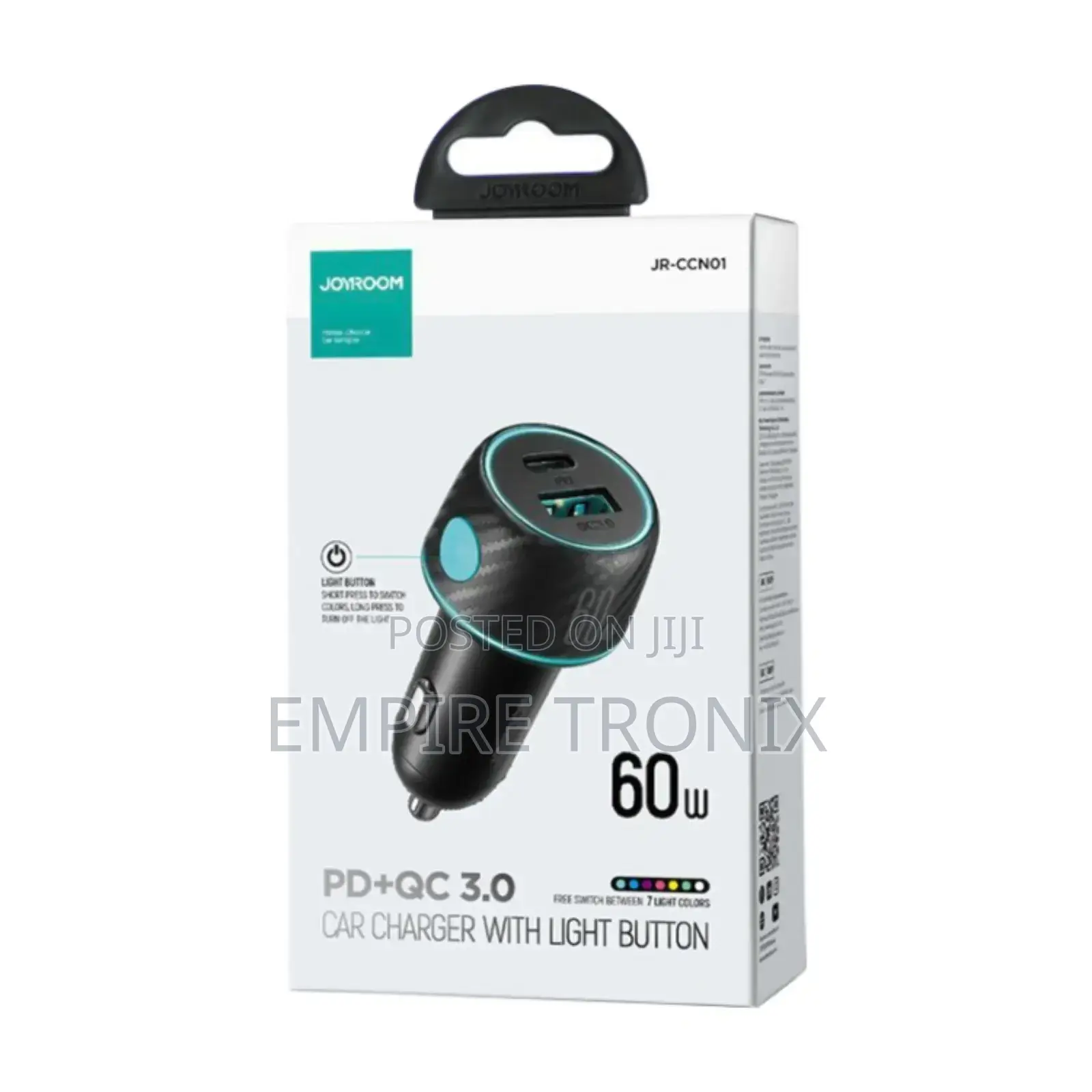 JOYROOM JR-CCN01 60W USB+USB-C / Type-C Car Charger