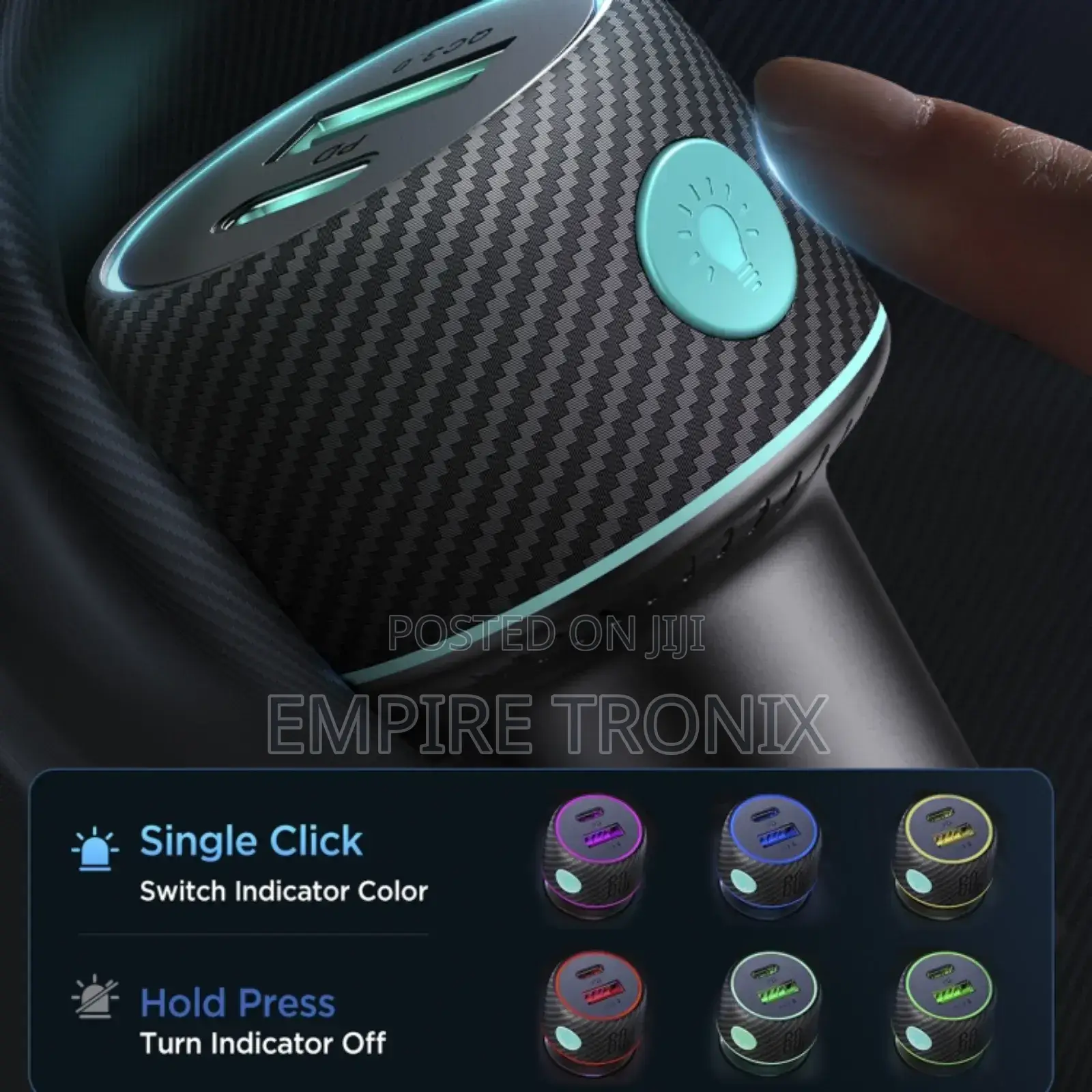 JOYROOM JR-CCN01 60W USB+USB-C / Type-C Car Charger