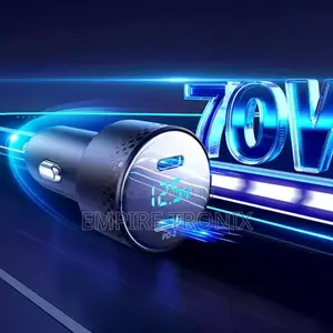 Car Charger 2x USB C 70W With LED Display Joyroom JR-CCD02