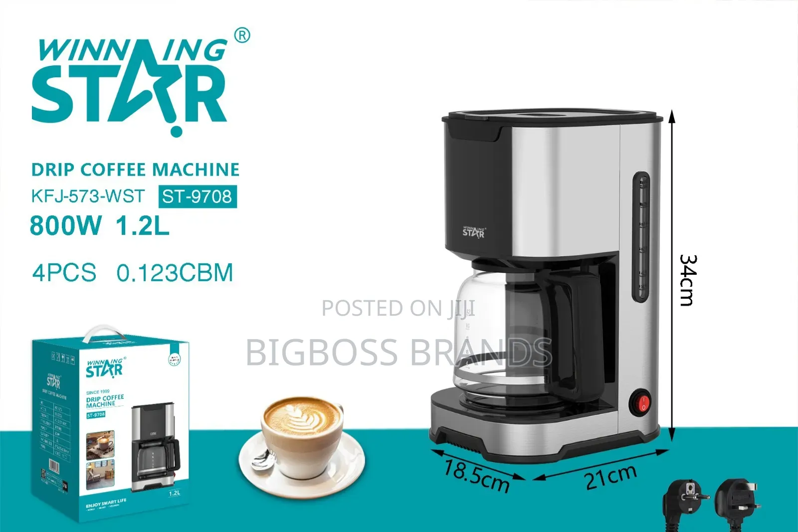 Winning Star Drip Coffee Machine 1.2L