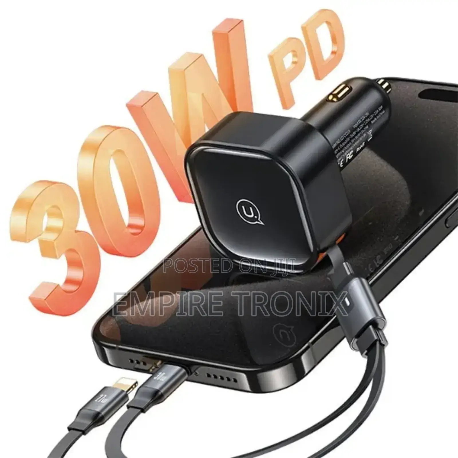USAMS CC219 Car Charger 30W Dual Port Fast Charger