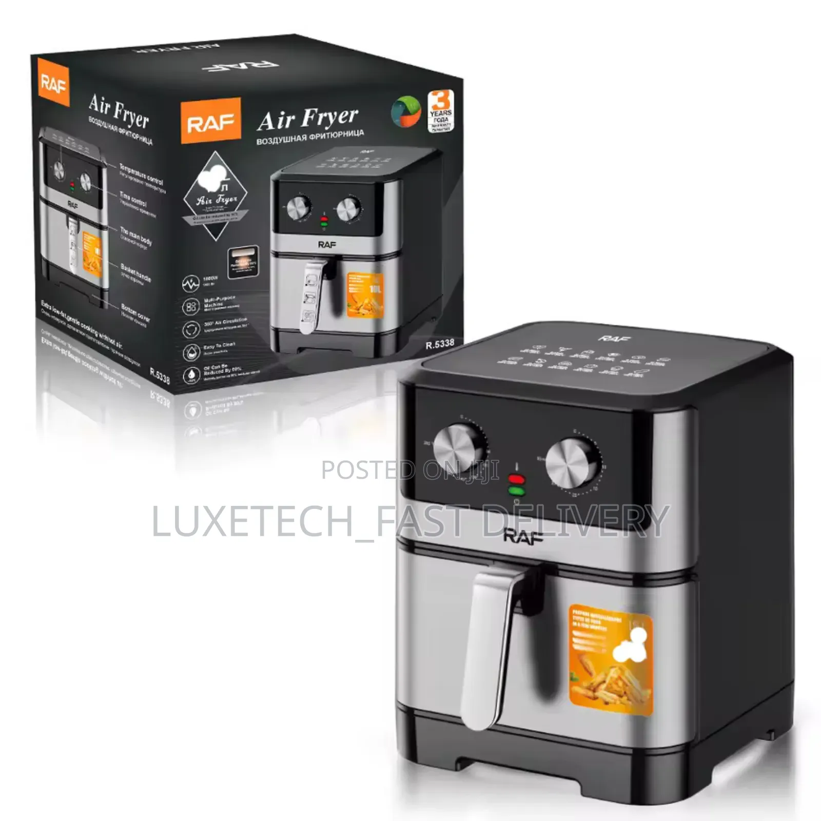 Raf Air Fryer 8l Multifunctions