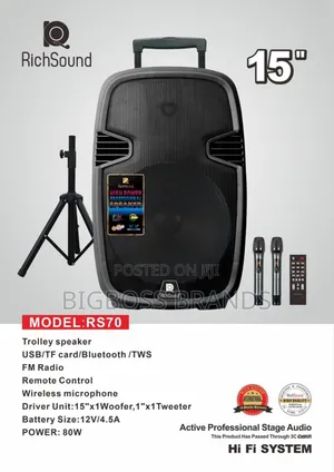 Richsound Speaker Inch 15 RS70 80W