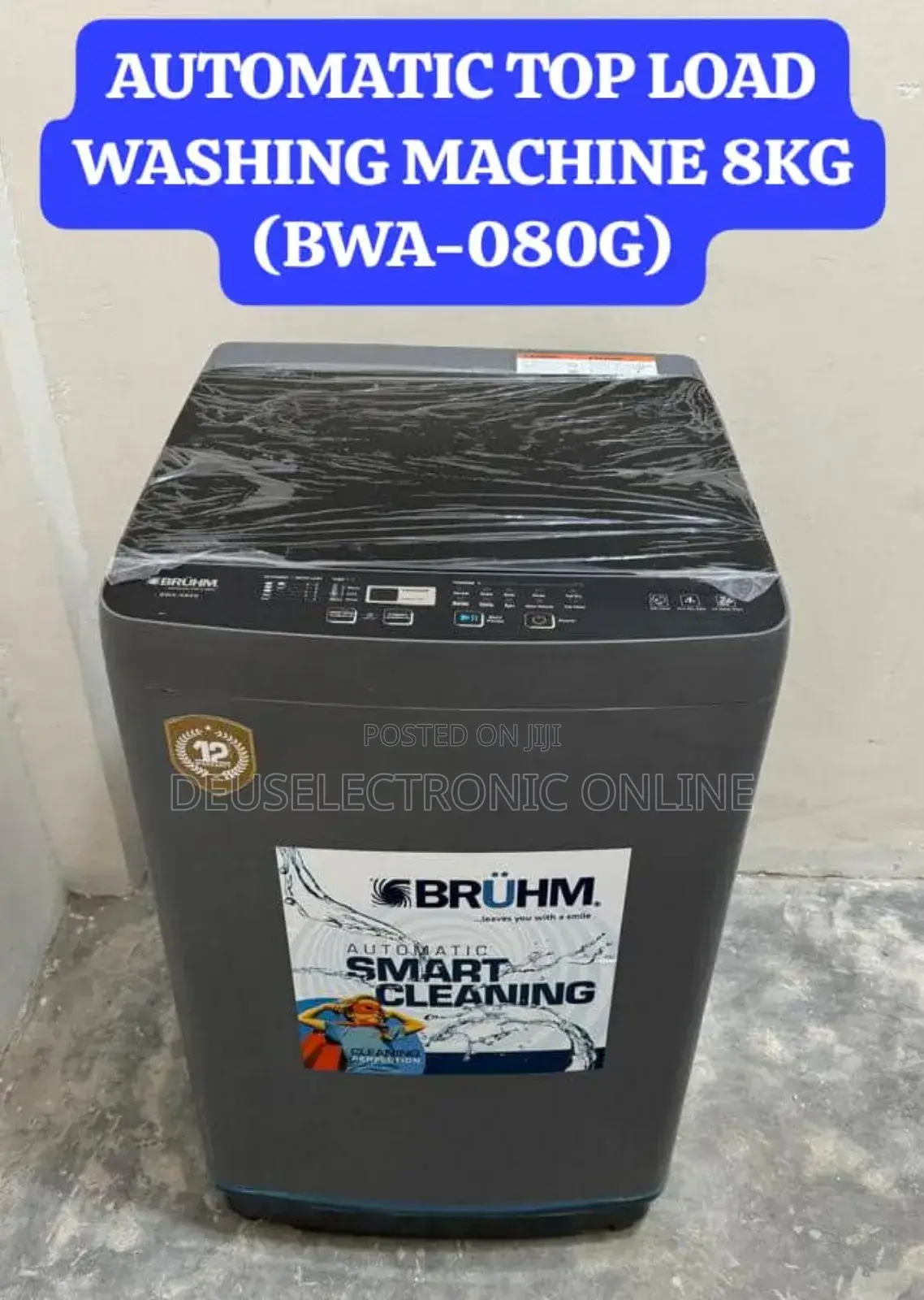Electric Top Load Automatic Washing Machine 8kg