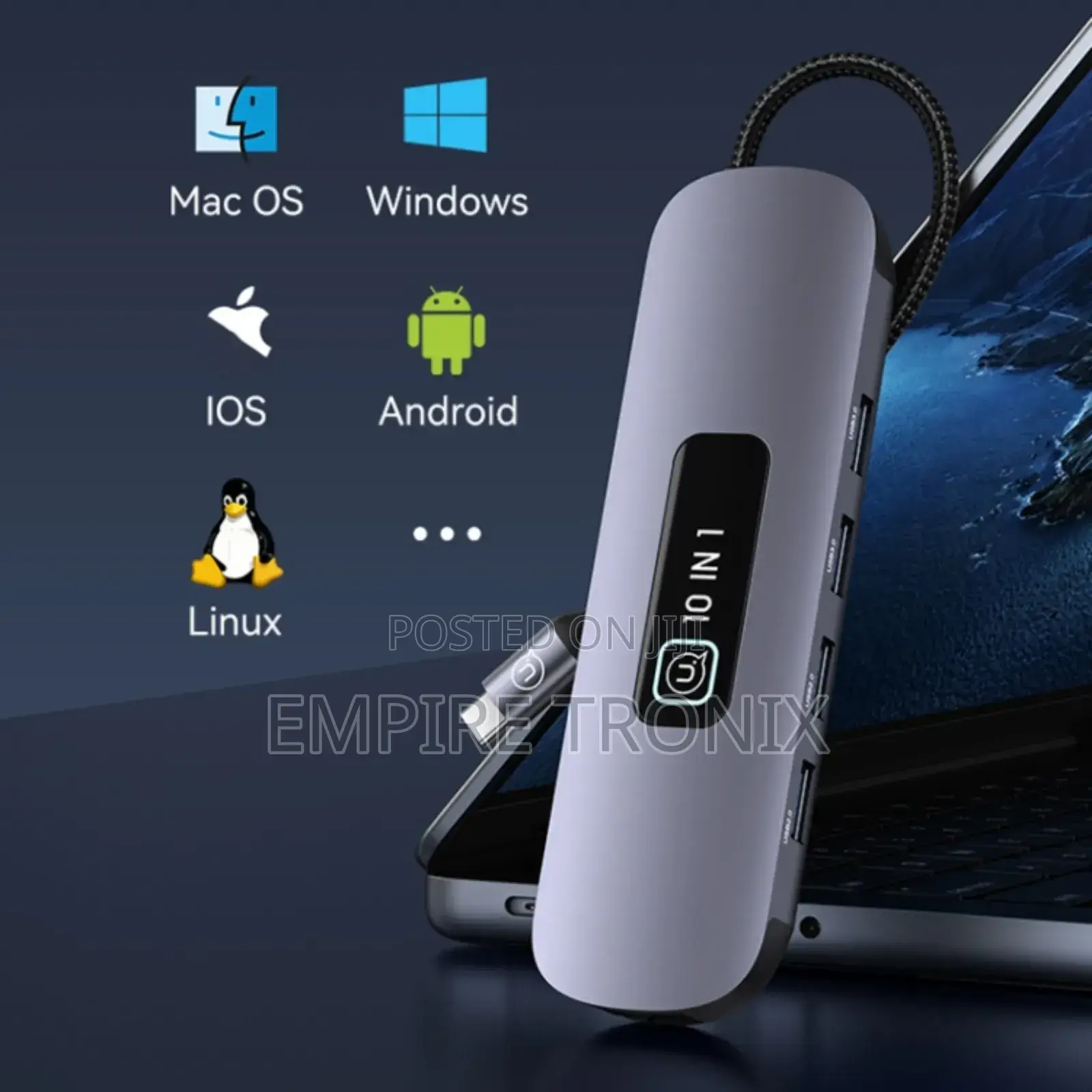 USAMS US-SJ644 PD100W 10 in 1 Multifunctional Type-C HUB