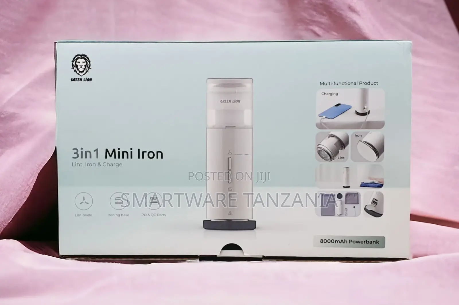 Cordles Iron For Clothes, Fabric Shaver Power Bank 3 In 1