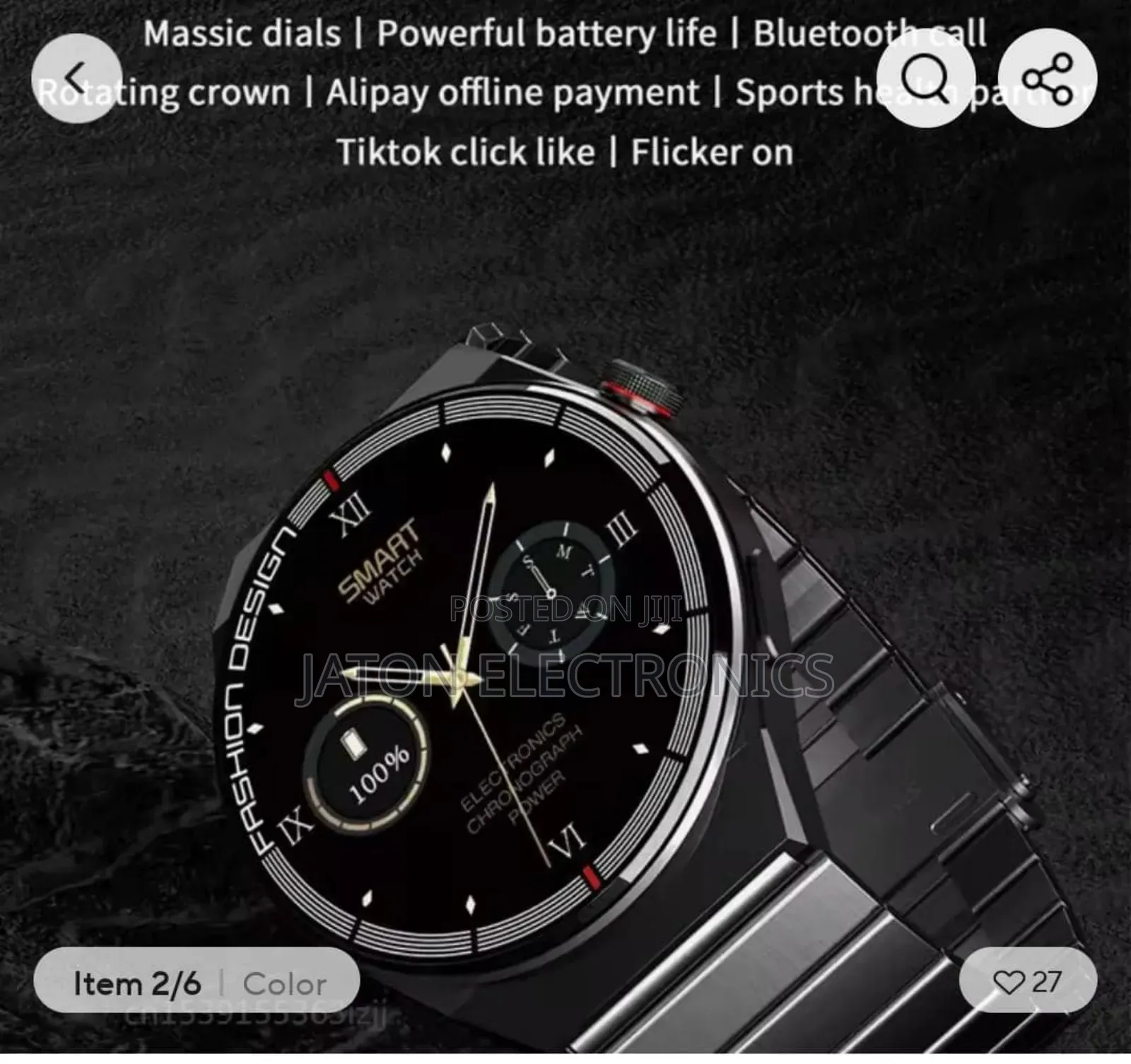 Model Gt-3 Max Smart Watch(Mkanda Mmoja)