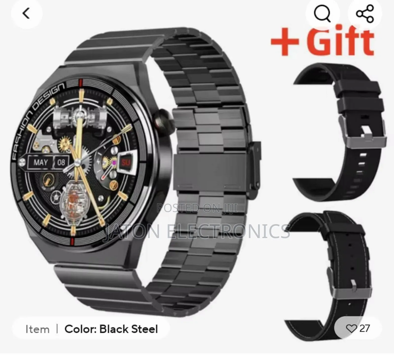 Model Gt-3 Max Smart Watch(Mkanda Mmoja)