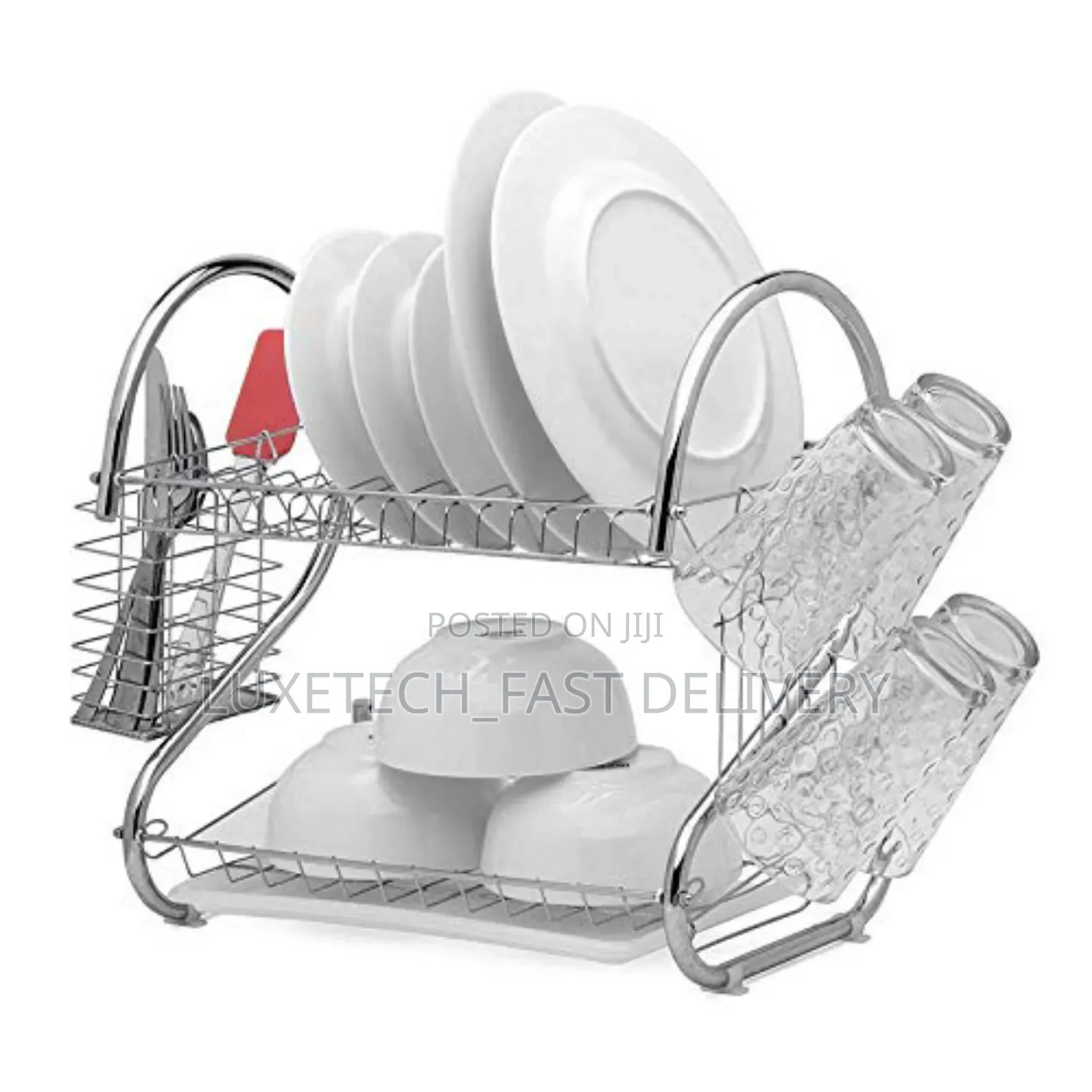 2-Tier Dish Rack Stainless Steel