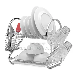 Photo - 2-Tier Dish Rack Stainless Steel