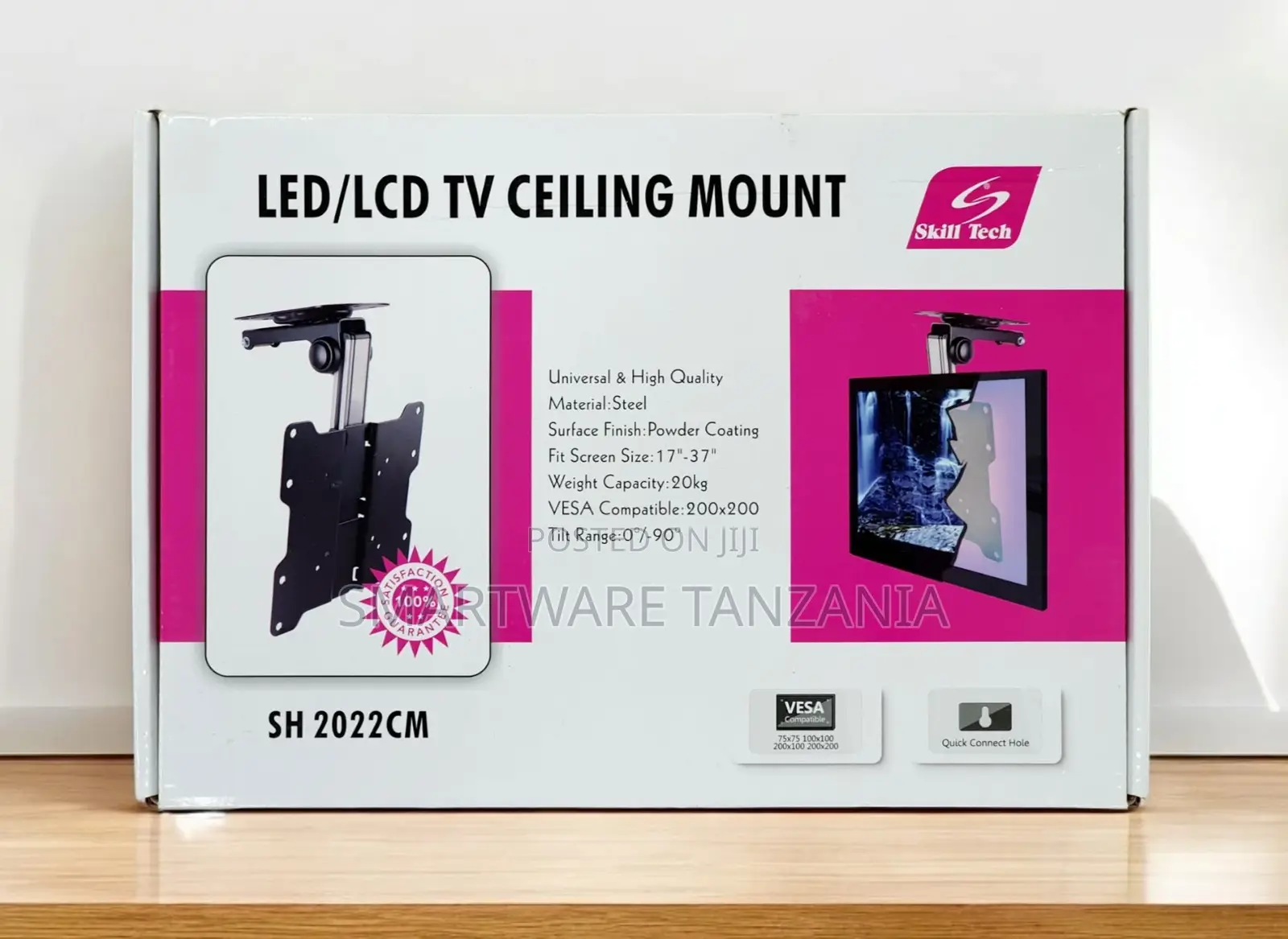 17" - 37" Tv Ceiling Mount Bracket With Tilt Swivel