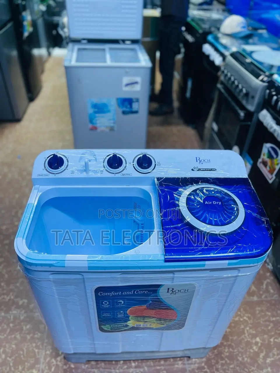 Roch Washing Machine 9 Kg || Twin Turbo || Semi-Automatic