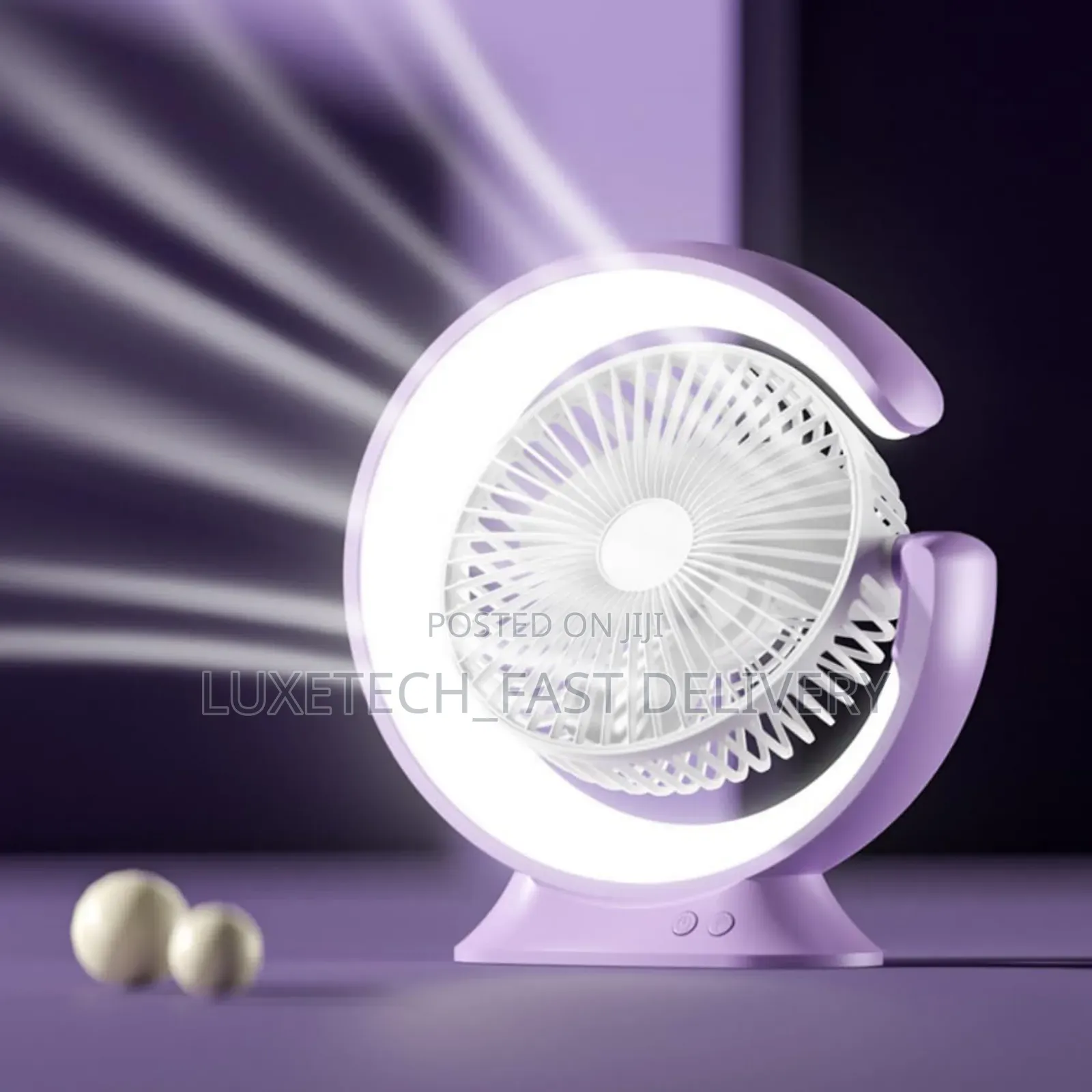 Portable Usb Desk Fan With Lights