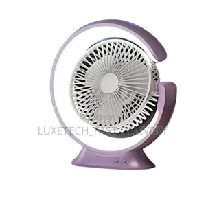 Portable Usb Desk Fan With Lights