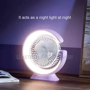 Desktop Small Fan With Night Light